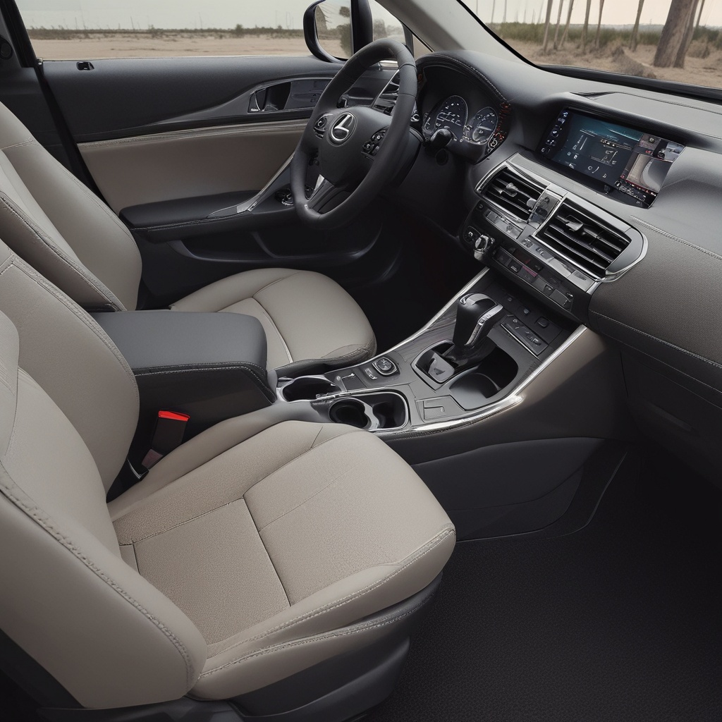 Interior view of Lexus NX